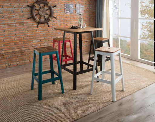Acme Furniture - Jacotte Natural & Black 5 Piece Bar Table Set - 72330-5SET - GreatFurnitureDeal