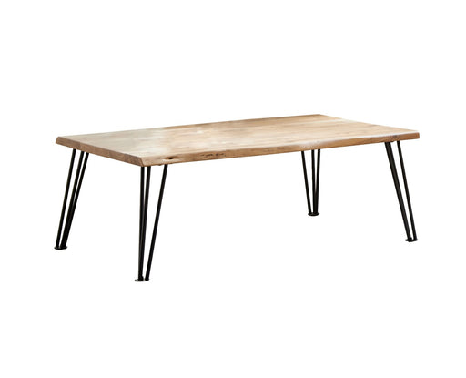 Coaster Furniture - Gano Coffee Table With Hairpin Leg Natural And Matte Black - 723498 - GreatFurnitureDeal