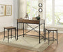 Acme Furniture - Jalisa Walnut & Black 3 Piece Counter Height Table Set - 72350-3SET