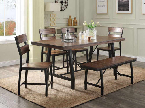 Acme Furniture - Mariatu 5 Piece Dining Table Set in Oak & Black - 72455-5SET - GreatFurnitureDeal