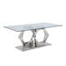 Acme Furniture - Gianna 5 Piece Dining Table Set In Clear Glass & Stainless Steel - 72470-73-5SET - GreatFurnitureDeal