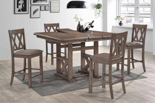 Acme Furniture - Scarlett 5 Piece Counter Height Table Set in Walnut - 72475-5SET - GreatFurnitureDeal
