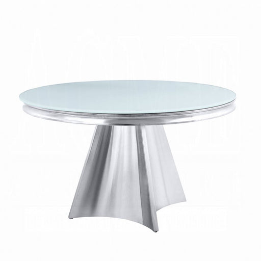 Acme Furniture - Hiero Dining Table in Frosted White - 72490 - GreatFurnitureDeal