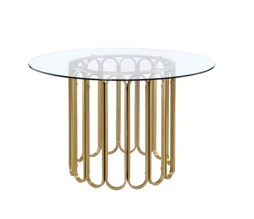 Acme Furniture - Pacheco Dining Table in Gold - 72690 - GreatFurnitureDeal