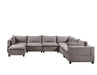 GFD Home - Madison Light Gray Fabric 7 Piece Modular Sectional Sofa Chaise - GreatFurnitureDeal