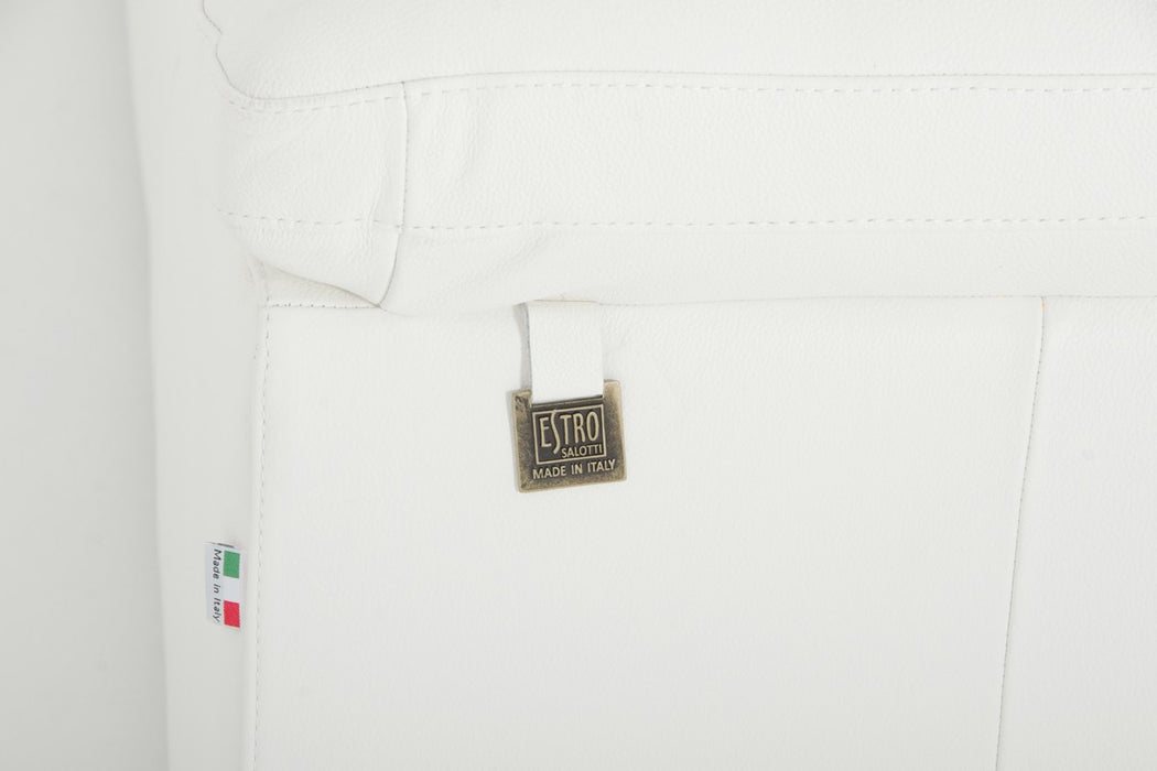 VIG Furniture - Estro Salotti Palinuro White Leather Sectional Sofa w-Recliners - VGNTPALINURO-WHT