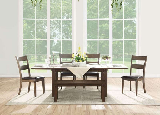 Acme Furniture - Nabirye Dark Oak 5 Piece Dining Table Set - 73160-5SET
