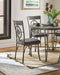 Acme Furniture - Landis Fabric & Gunmetal Side Chair (Set-2) - 73187