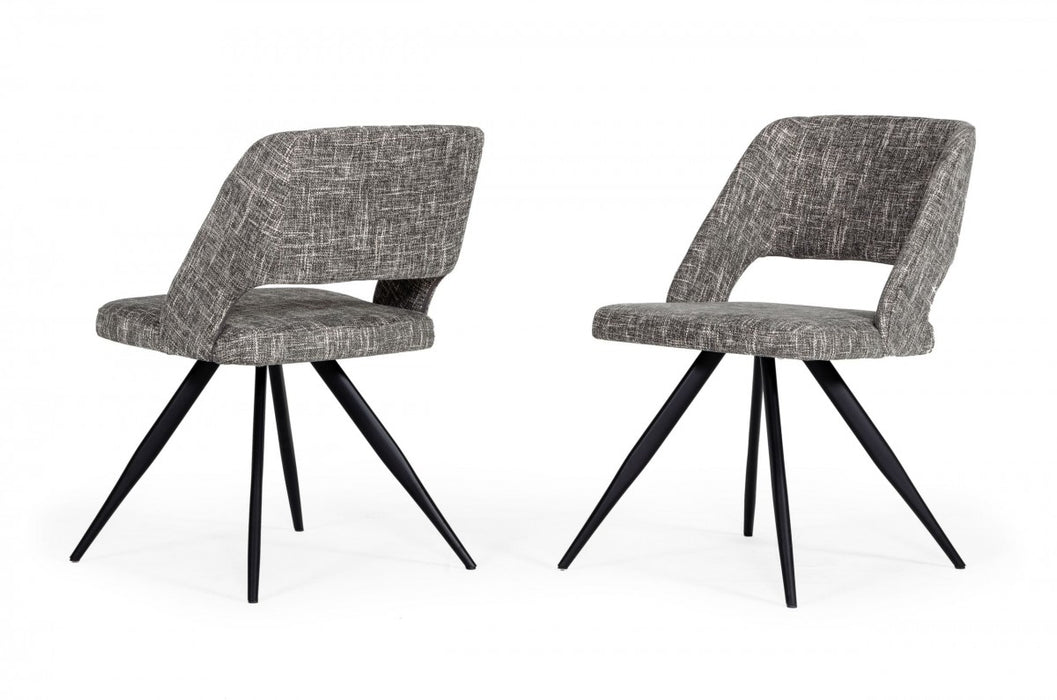 VIG Furniture - Palmer - Modern Grey Fabric Dining Chair (Set of 2) - VGEWF3207AC-GRY