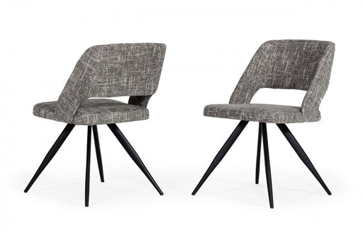 VIG Furniture - Palmer - Modern Grey Fabric Dining Chair (Set of 2) - VGEWF3207AC-GRY - GreatFurnitureDeal