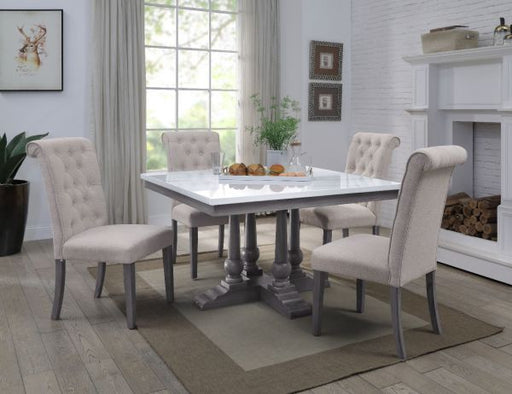 Acme Furniture - Yabeina 5 Piece Dining Room Set in Gray Oak - 73270-5SET - GreatFurnitureDeal