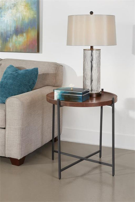 Coast To Coast - Huntley Brown and Black Accent Table - 73318 - GreatFurnitureDeal