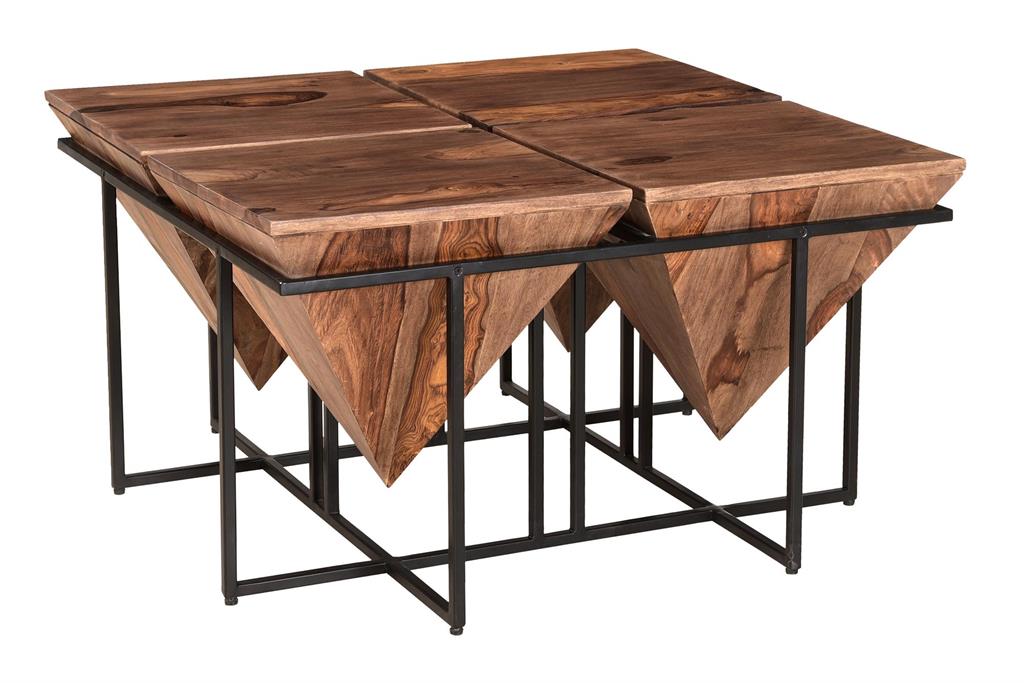 Coast To Coast -  Brownstone Nut Brown Square Cocktail Table - 73333