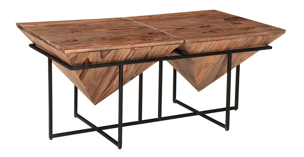 Coast To Coast -  Brownstone Nut Brown Rectangular Cocktail Table - 73334