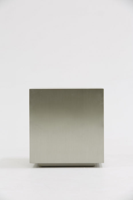 VIG Furniture - Modrest Anvil Modern Brushed Stainless Steel End Table - VGVCET8368