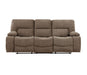GFD Home - Ohio Manual Recliner 2 Pc Living Room Set Made With Chenille Upholstery in Brown - GreatFurnitureDeal