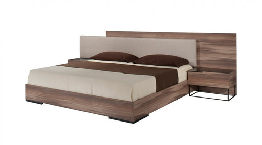 VIG Furniture - Nova Domus Matteo - Italian Modern Walnut & Fabric Bed - VGACMATTEO-BED - GreatFurnitureDeal