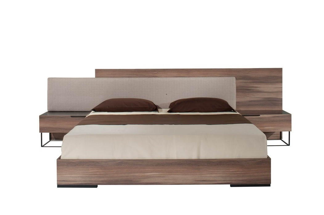 VIG Furniture - Nova Domus Matteo - Italian Modern Walnut & Fabric Bed - VGACMATTEO-BED