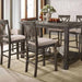 Acme Furniture - Martha II Tan Linen & Weathered Gray Counter Height Chair (Set-2) - 73832