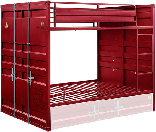 Acme Furniture - Cargo Bunk Bed (Full-Full) in Red - 37915 - GreatFurnitureDeal