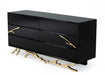 VIG Furniture - Modrest Legend Modern Black & Gold Dresser - VGVCJ8111-D-BLK - GreatFurnitureDeal