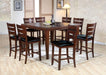Acme Furniture - Urbana 9 Piece Counter Height Table Set in Espresso - 74630-9SET