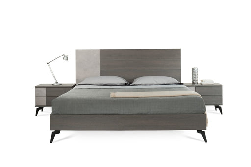 VIG Furniture - Nova Domus Palermo Italian Modern Faux Concrete & Grey Bed - VGACPALERMO-BED - GreatFurnitureDeal