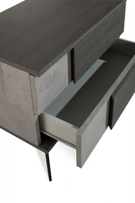 VIG Furniture - Nova Domus Palermo Italian Modern Faux Concrete & Grey Nightstand - VGACPALERMO-NS