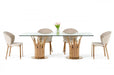 VIG Furniture - Modrest Paxton Modern Glass & Rosegold Dining Table - VGVCT817L - GreatFurnitureDeal