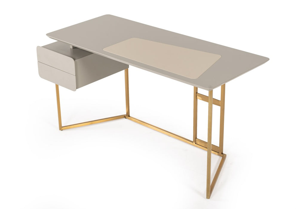 VIG Furniture - Modrest Deegan Modern Grey & Bronze Desk - VGWC26SZ007