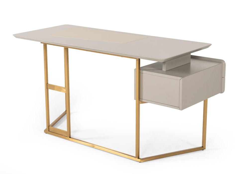 VIG Furniture - Modrest Deegan Modern Grey & Bronze Desk - VGWC26SZ007