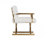 VIG Furniture - Modrest Corley Modern White Faux Fur & Gold Accent Chair - VGRH-RHS-AC-401-WHT - GreatFurnitureDeal
