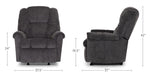 Franklin Furniture - Ruben Wall Proximity Recliner - 7427-Charcoal - GreatFurnitureDeal