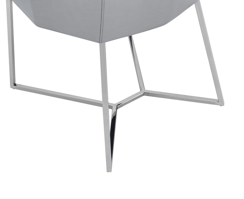 VIG Furniture - Modrest Sarah Modern Pearl Grey Leatherette Dining Chair (Set of 2) - VGZAY917-PRL