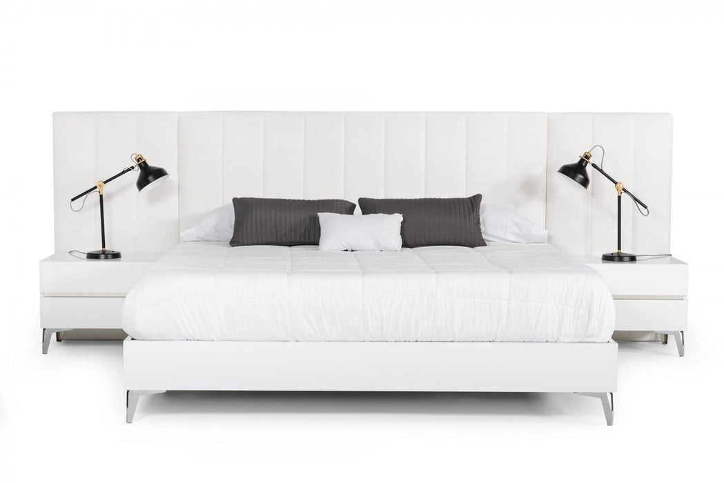 VIG Furniture - Nova Domus Angela - Italian Modern White Eco Leather Bed - VGACANGELA-BED