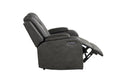 GFD Home - Benz LED & Power Recliner Chair Made With Faux Leather in Gray - GreatFurnitureDeal