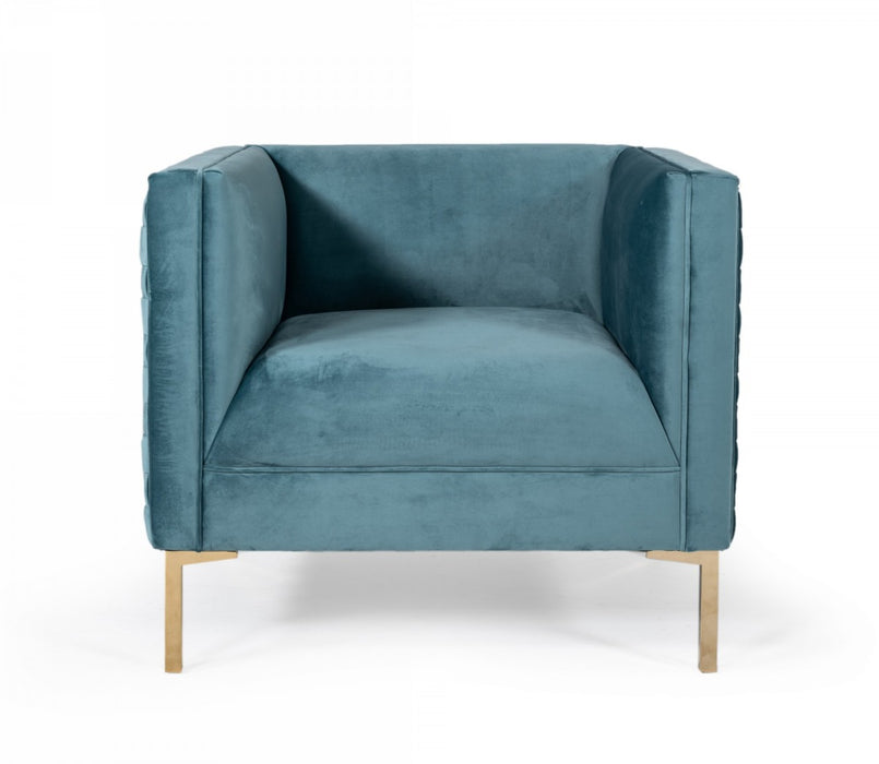 VIG Furniture - Divani Casa Atwood - Modern Teal Arm Chair - VGRH-RHS-AC-501-CH