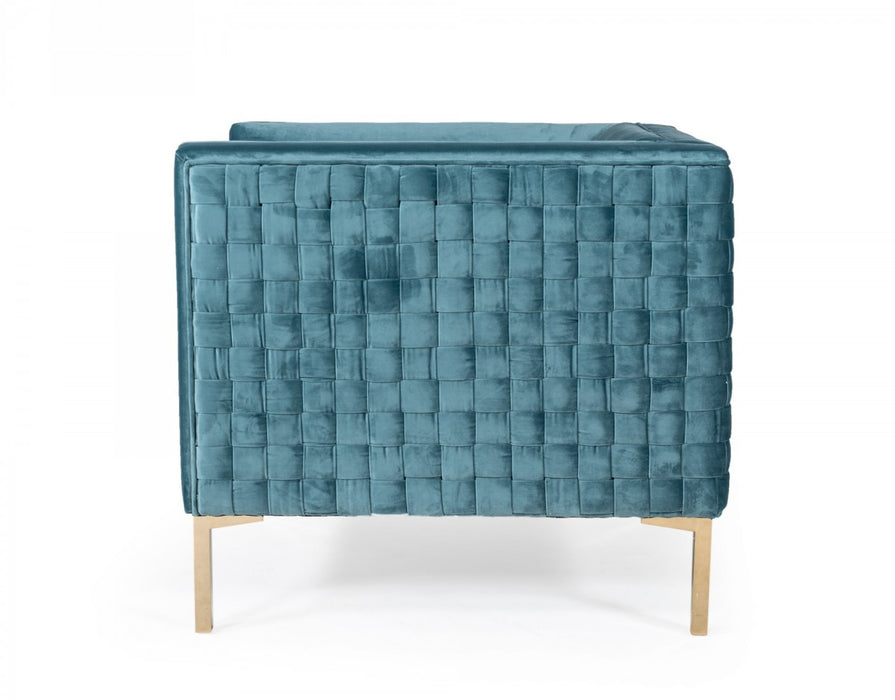 VIG Furniture - Divani Casa Atwood - Modern Teal Arm Chair - VGRH-RHS-AC-501-CH