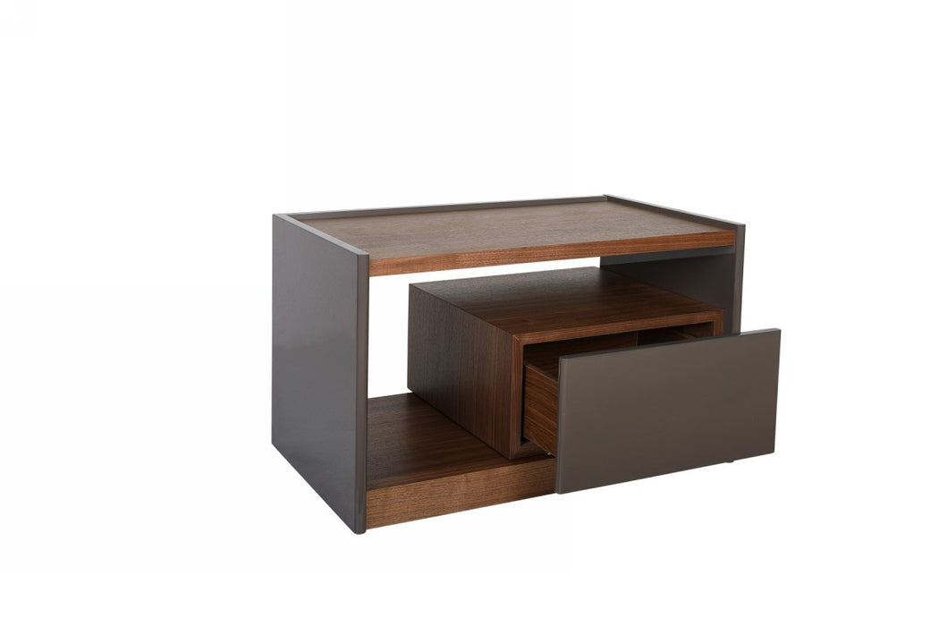 VIG Furniture - Modrest Tara - Modern Walnut Nightstand - VGBB-RU-DW70-WAL - GreatFurnitureDeal
