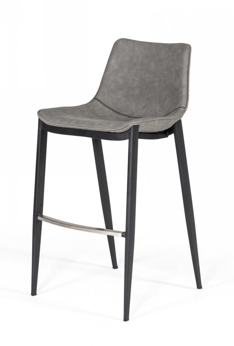 VIG Furniture - Modrest Jane - Modern Grey Eco-Leather Bar Stool (Set of 2) - VGHR5361-B - GreatFurnitureDeal