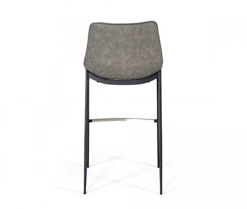 VIG Furniture - Modrest Jane - Modern Grey Eco-Leather Bar Stool (Set of 2) - VGHR5361-B