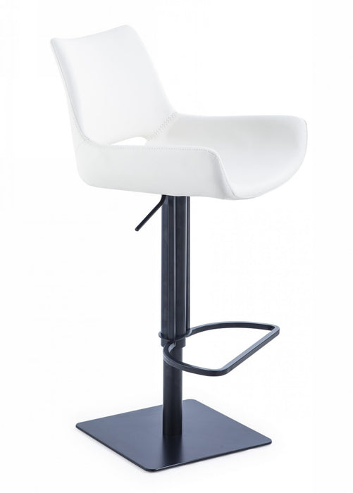 VIG Furniture - Modrest Niles - Modern White Bar Stool - VGHR5364GB