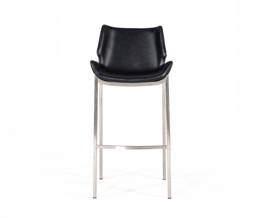 VIG Furniture - Modrest Dave - Modern Black Eco-Leather Bar Stool (Set of 2) - VGHR5368-B - GreatFurnitureDeal
