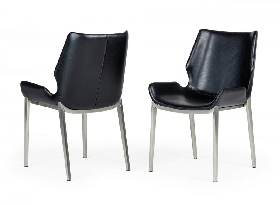 VIG Furniture - Modrest Tina - Modern Black Eco-Leather Dining Chair (Set of 2) - VGHR3513