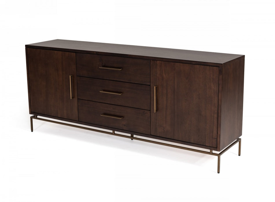 VIG Furniture - Modrest Nathan - Modern Acacia & Brass Buffet - VGNX19184