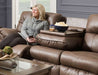 Franklin Furniture - Hector Rocking-Reclining Loveseat in Commodore Cocoa - 76423 - GreatFurnitureDeal