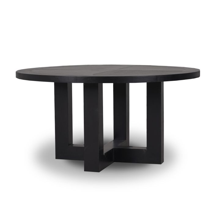 Bramble - Tate Round Dining Table 60'' in Black - 76547 - GreatFurnitureDeal