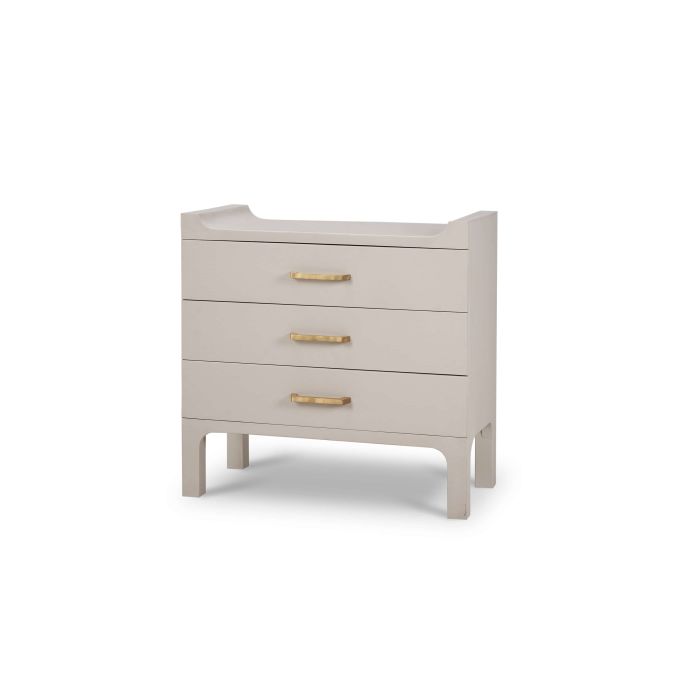 Bramble - Fulham Linen Wrapped End Table /Nightstand in Matte White - BR-76581 - GreatFurnitureDeal