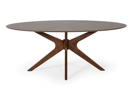 VIG Furniture - Modrest Prospect - Modern Oval Walnut Dining Table - VGMAMIT-5276-1 - GreatFurnitureDeal