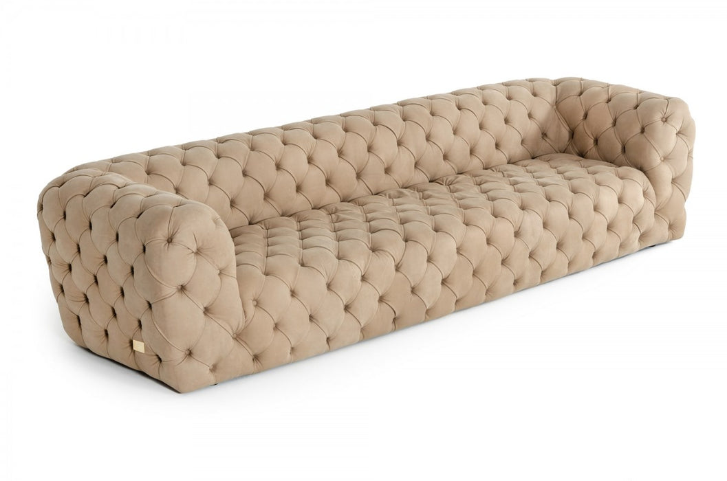 VIG Furniture - Coronelli Collezioni Ellington - Italian Grey Nubuck Leather 4-Seater Sofa - VGCCRIALTO4 - GreatFurnitureDeal
